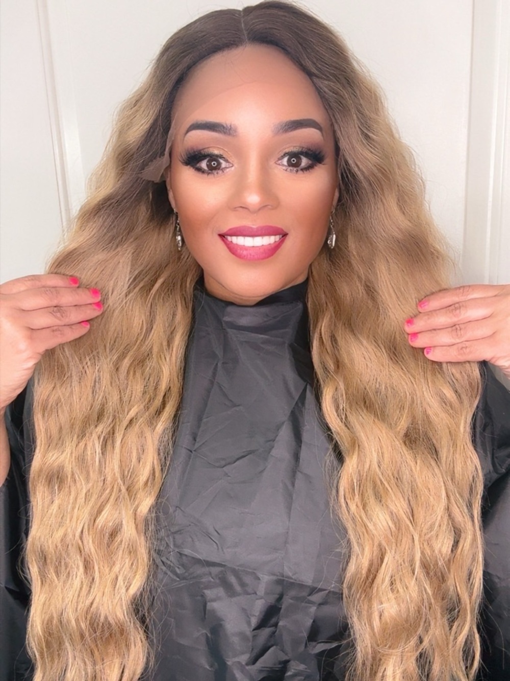 Long Wavy Lace Front Wig - Honey Blonde